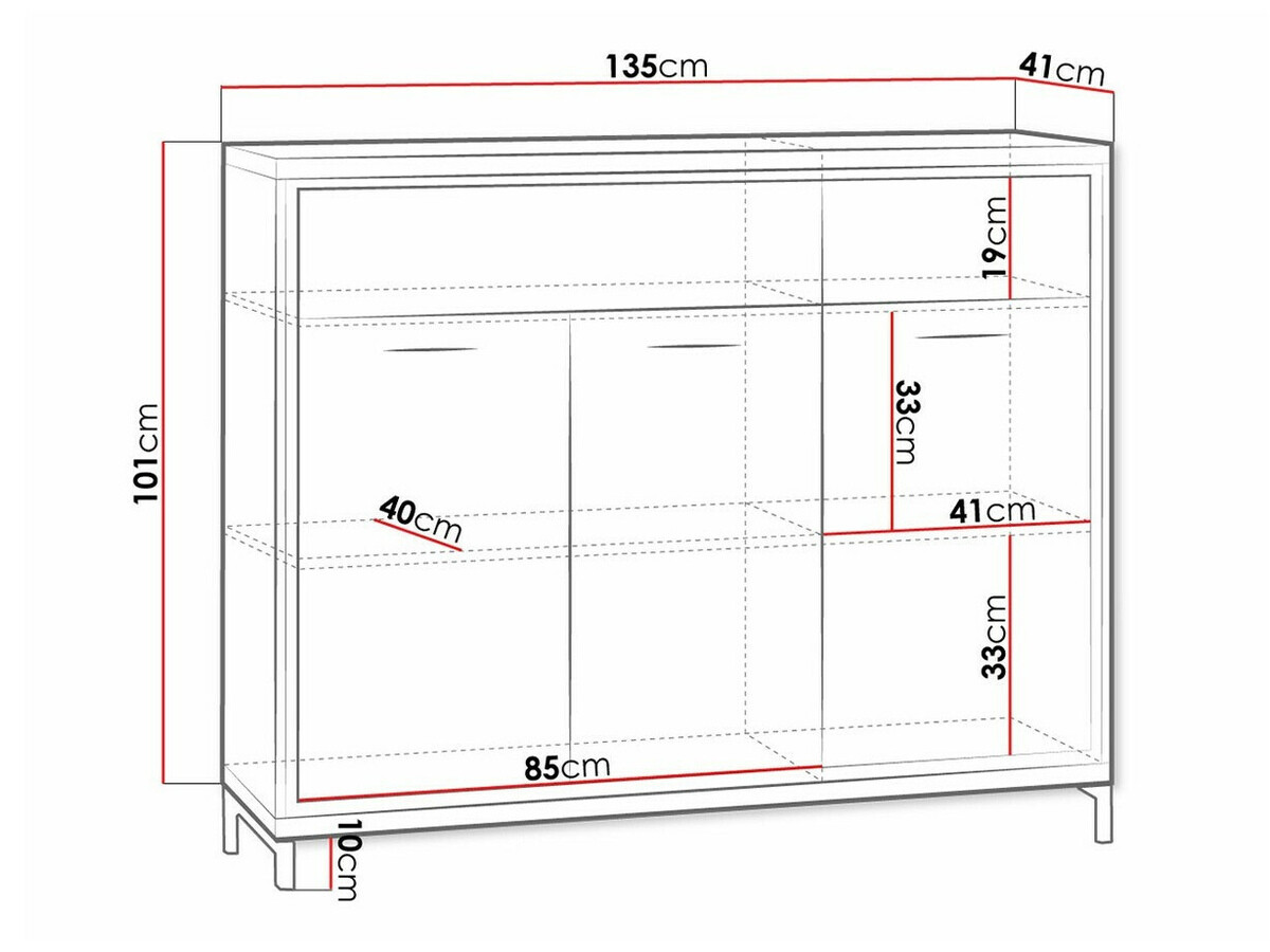 Chest of drawers Etrmoni 104 (Light wood + Oak)