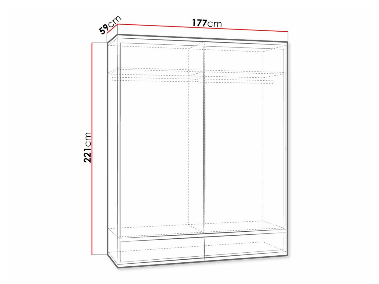 Wardrobe Etrmoni 109 (Light wood + Oak)