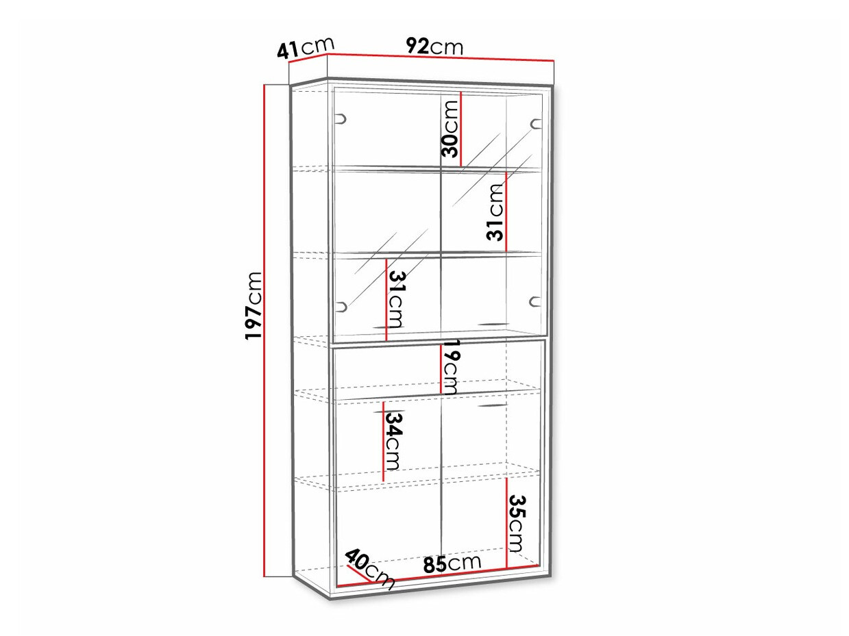 Bookcase Etrmoni 102 (Light wood + Oak)