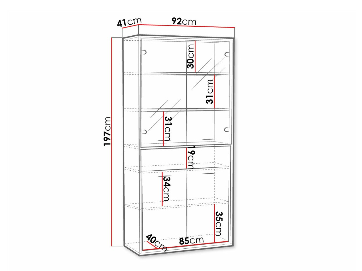 Bookcase Etrmoni 102 (Light wood + Oak)