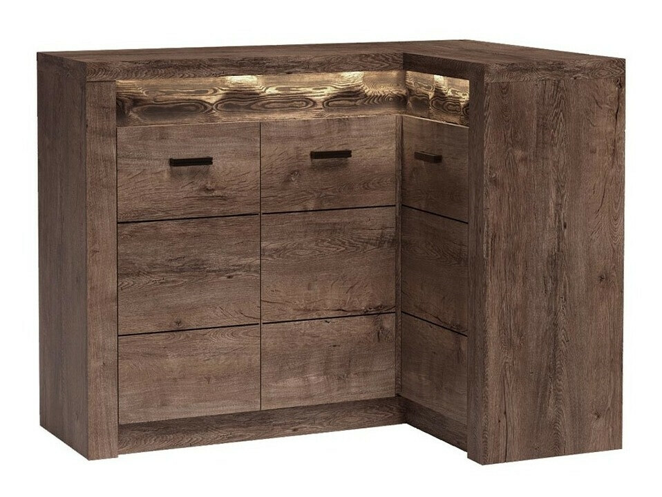 Corner cabinet Serfeno 112 (Dark ash)