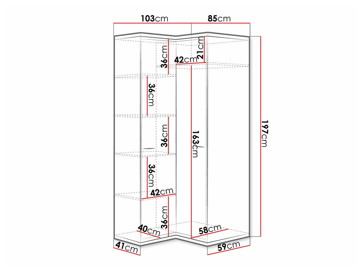 Corner wardrobe Etrmoni 110