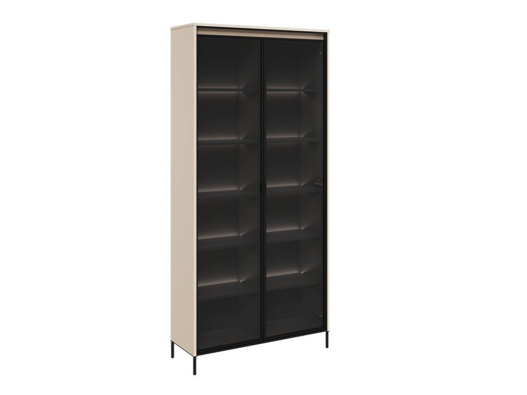 Bookcase Fernolu 106 (Beige + Black)