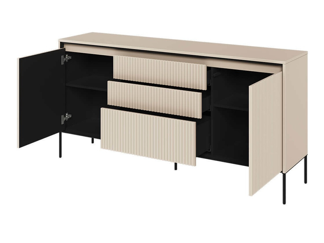 Chest of drawers Fernolu 100 (Beige + Black)