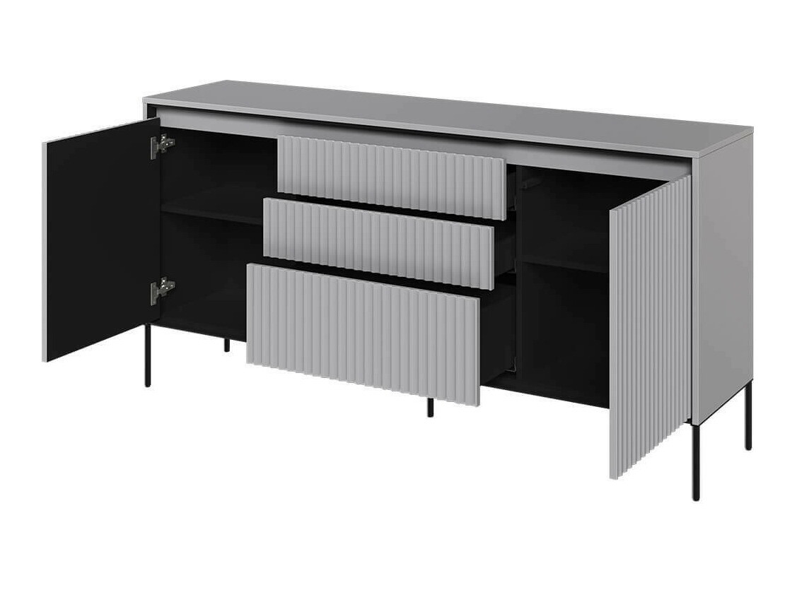 Chest of drawers Fernolu 100 (Grey + Black)