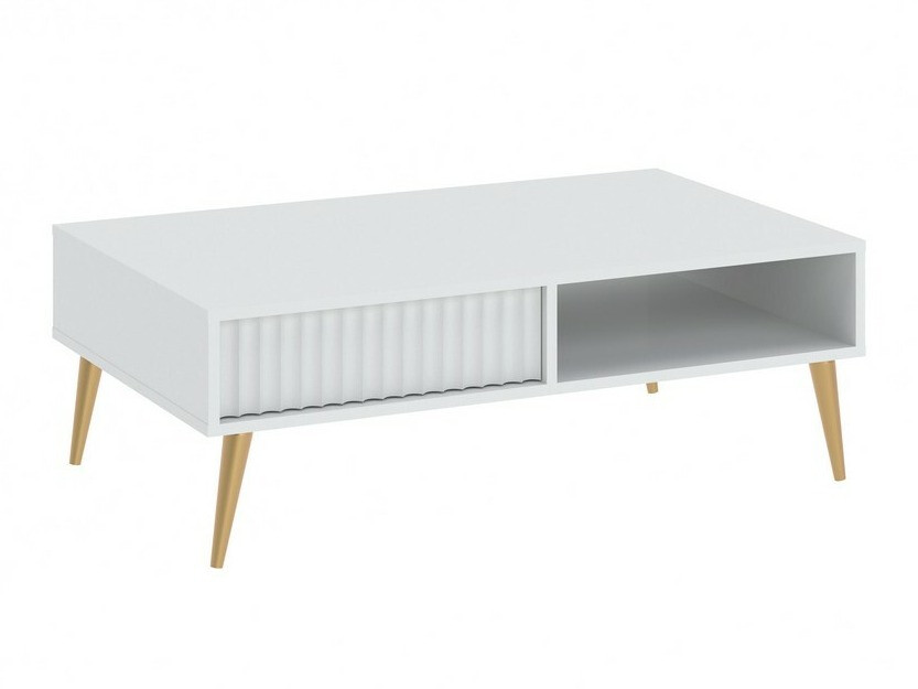 Coffee table Cirferi 103 (White + Golden)