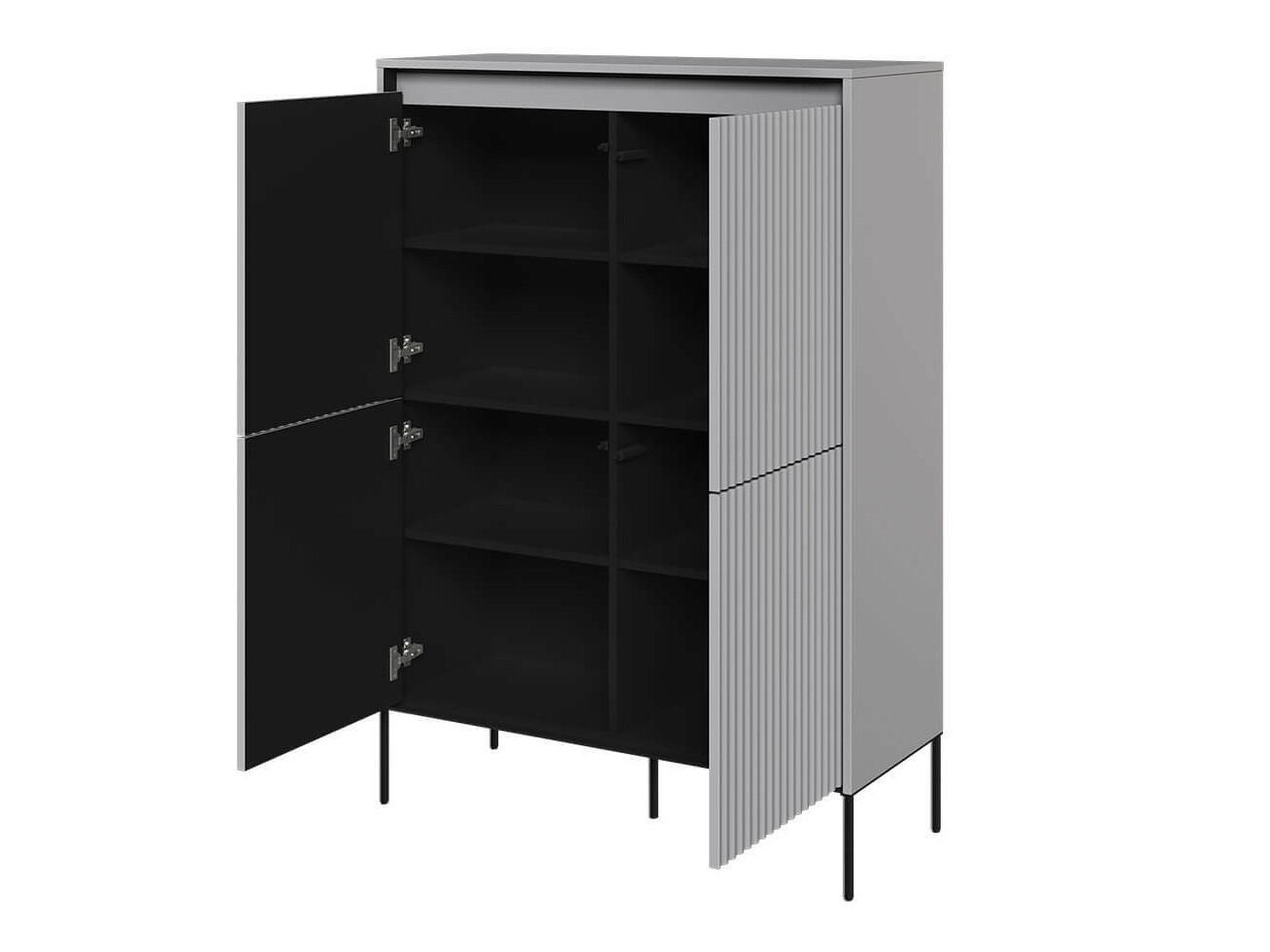 Sideboard Fernolu 102 (Grey + Black)
