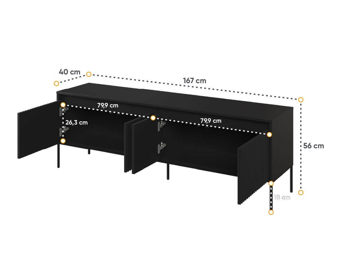 TV stand Fernolu 104 (Black)