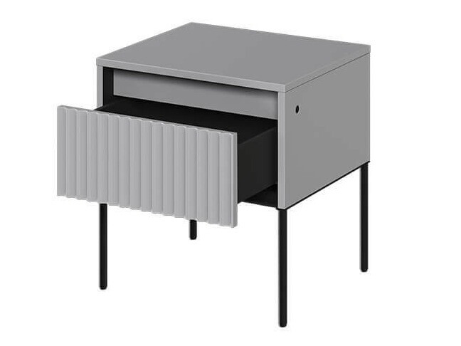 Bedside table Fernolu 111 (Grey + Black)