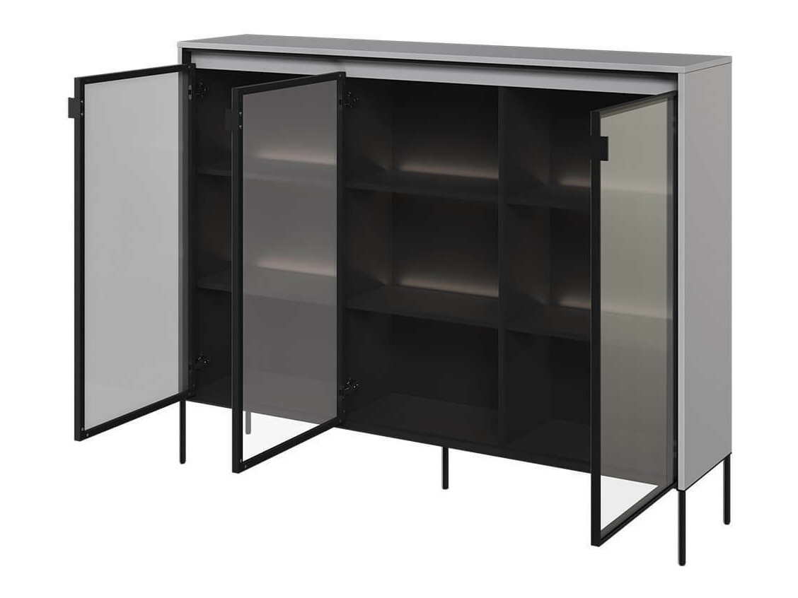 Sideboard Fernolu 108 (Grey + Black)
