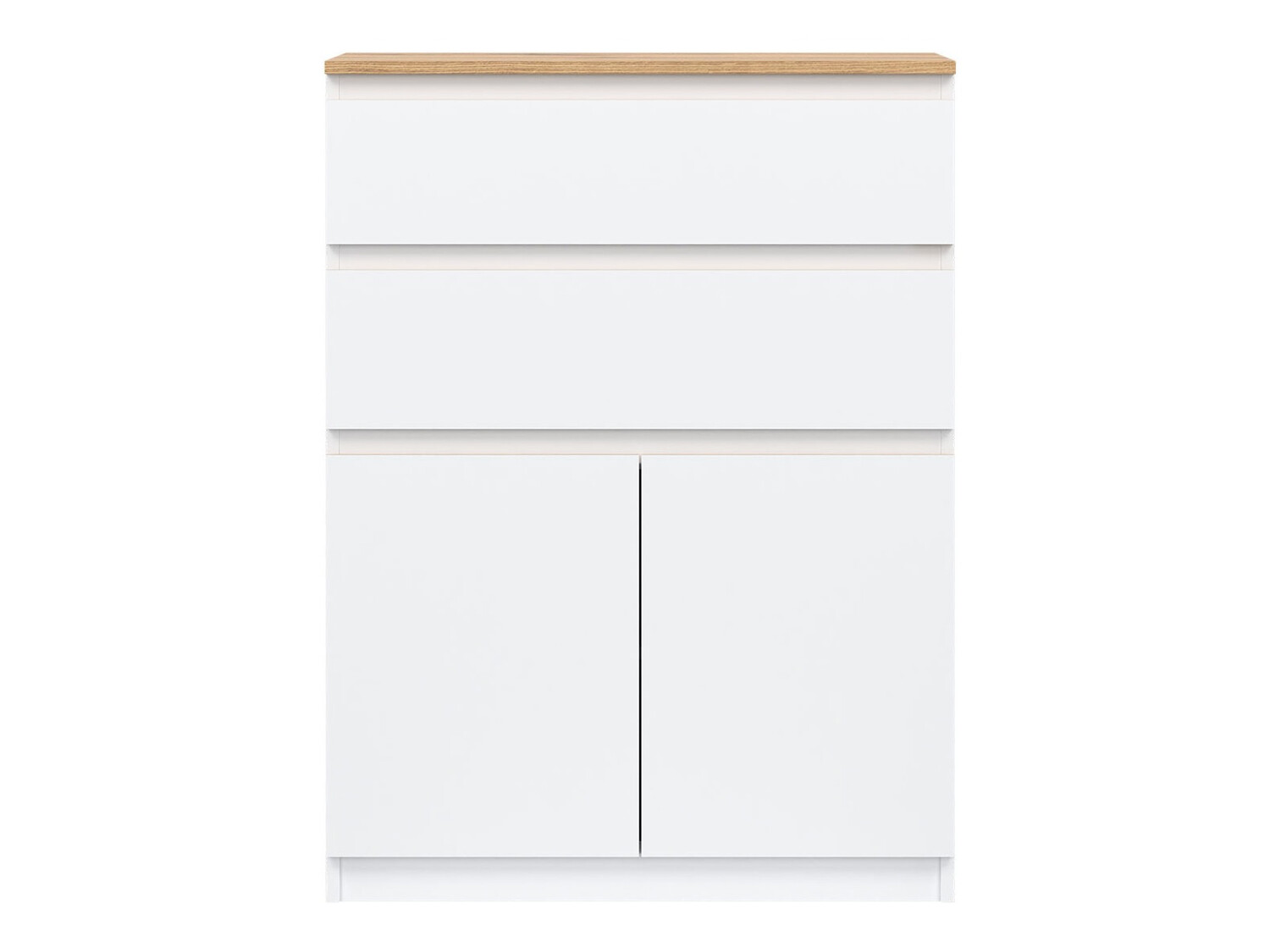 Chest of drawers Catelbi 104 (White + Oak)