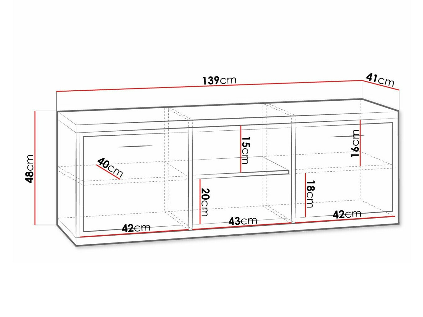 TV stand Etrmoni 112 (Light wood)