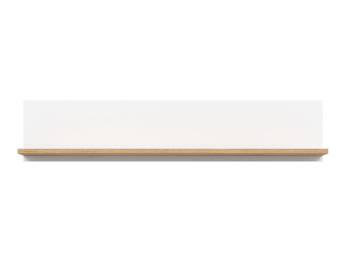 Wall shelf Catelbi 110 (White + Oak)