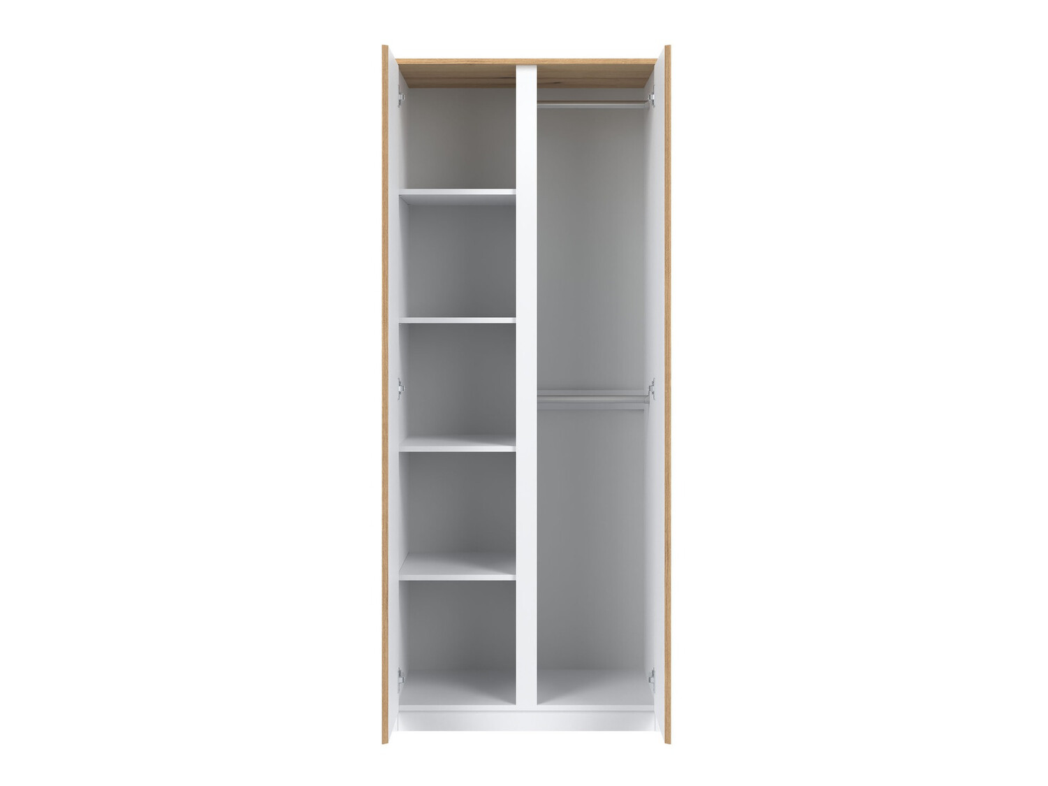 Wardrobe Catelbi 107 (White + Oak)