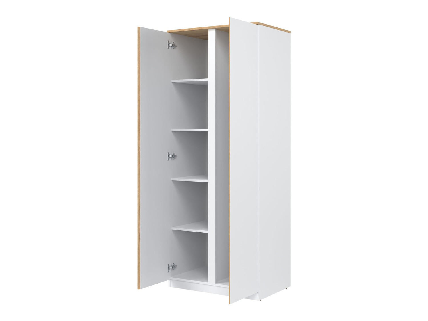 Wardrobe Catelbi 107 (White + Oak)