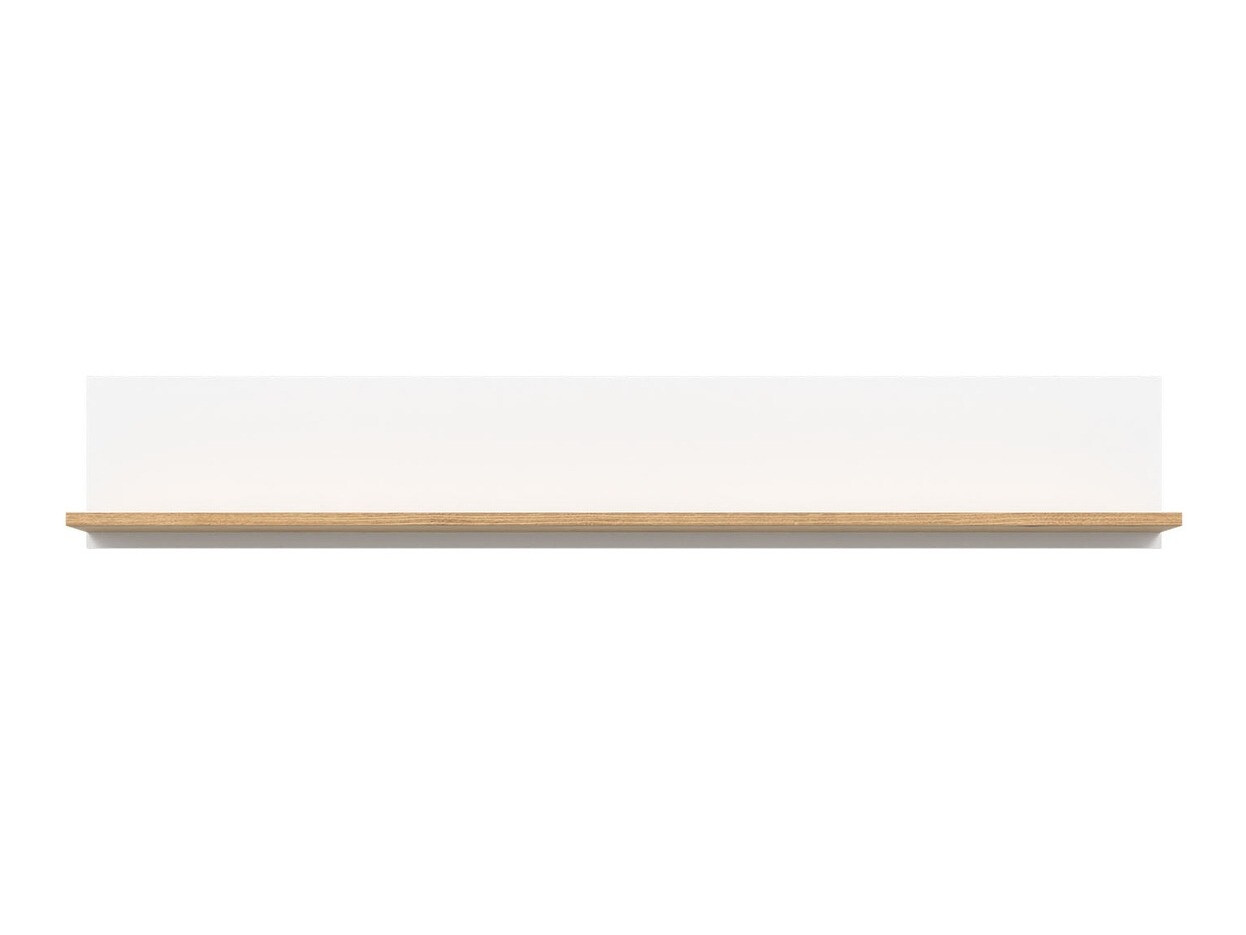 Wall shelf Catelbi 111 (White + Oak)