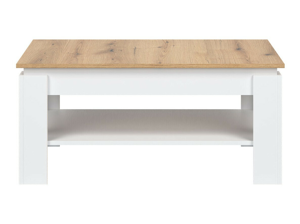 Coffee table Catelbi 115 (White + Oak)