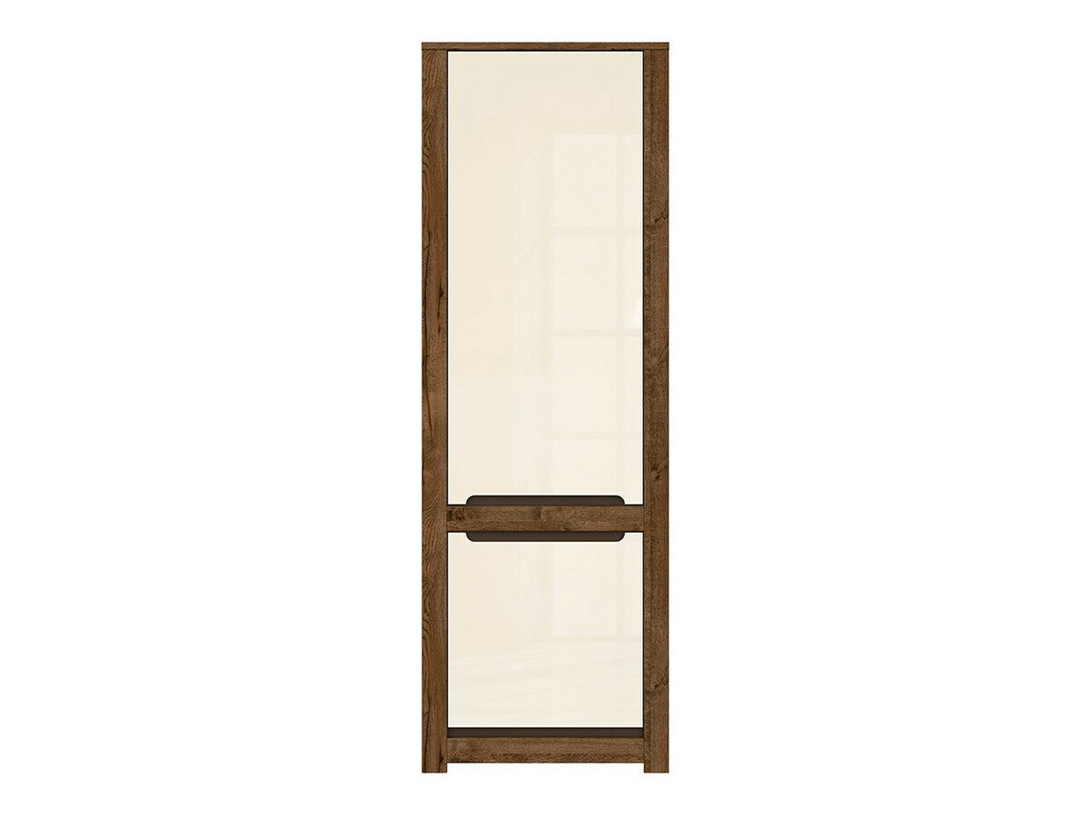 Bookcase Ophevaru 106 (Glossy cream + April oak)