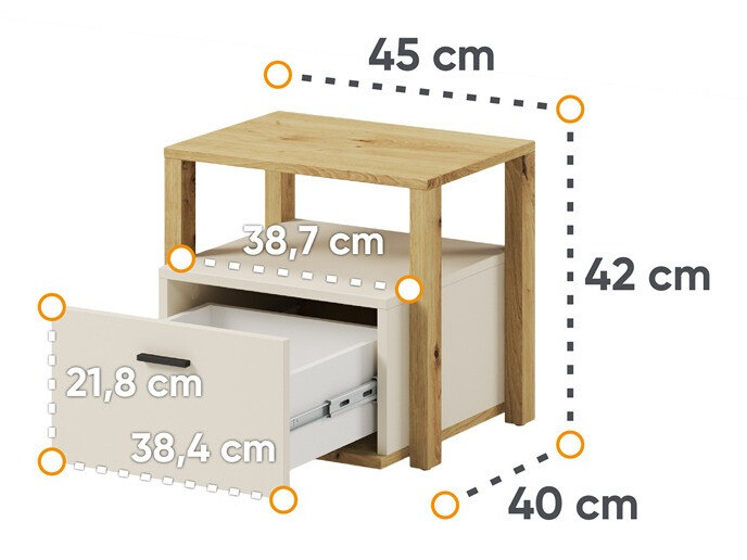 Bedside table Laralu 106