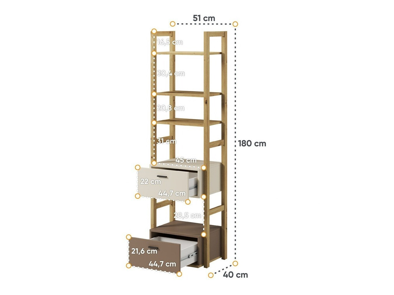 Bookcase Laralu 102