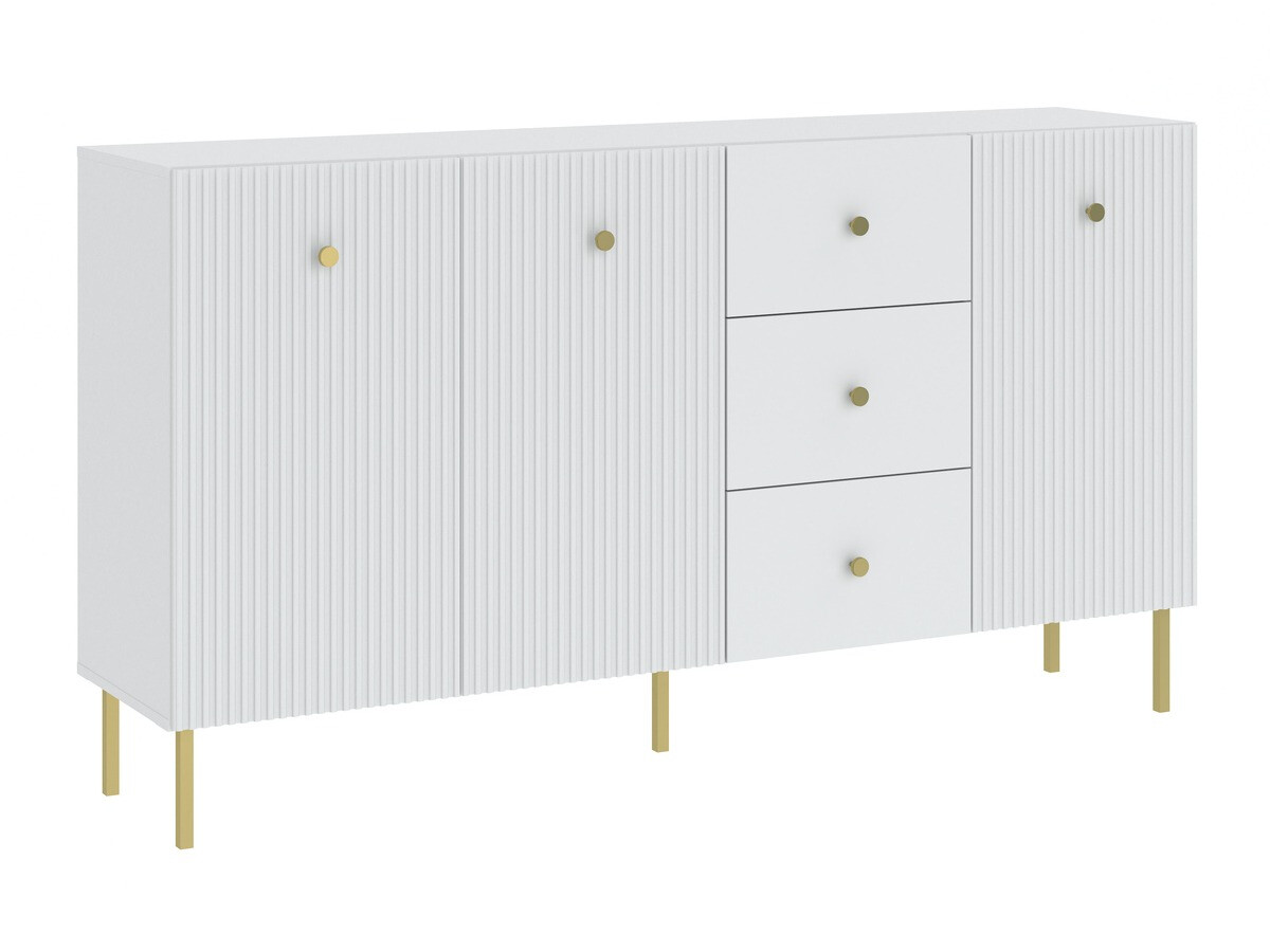 Chest of drawers Etliva 102 (White + Golden)