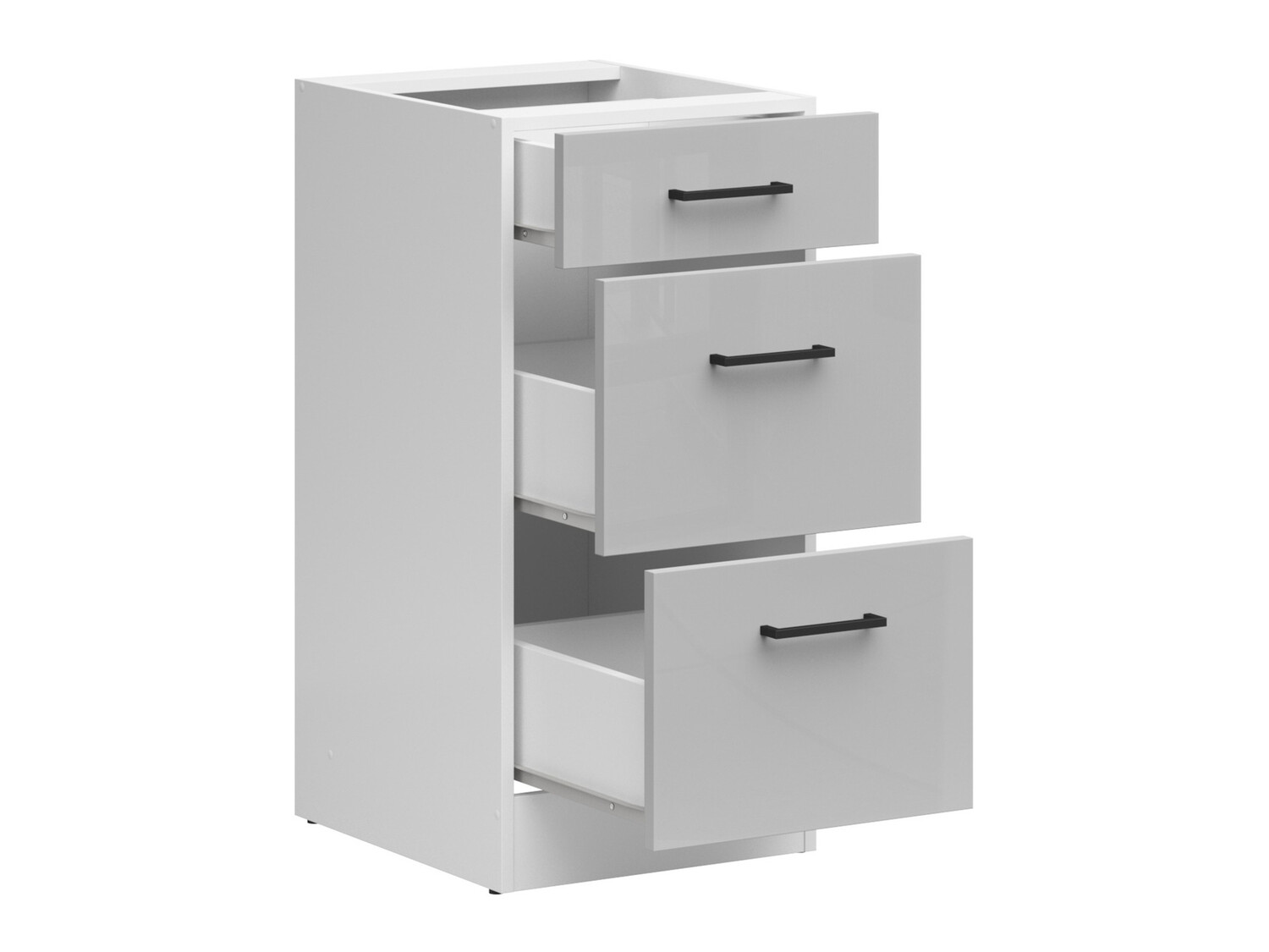 Modular cabinet with drawers Line Grey 102