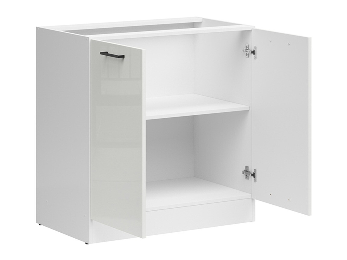 Modular cabinet with doors Line White 108
