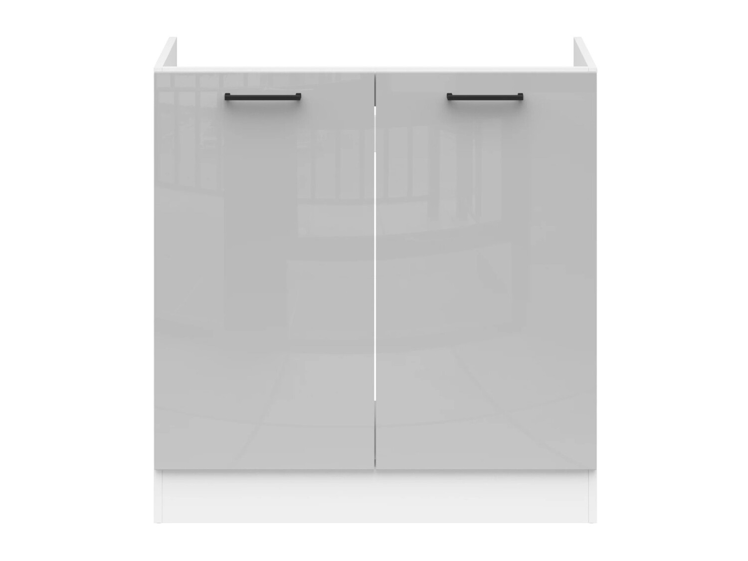 Modular sink cabinet with doors Line Grey 115