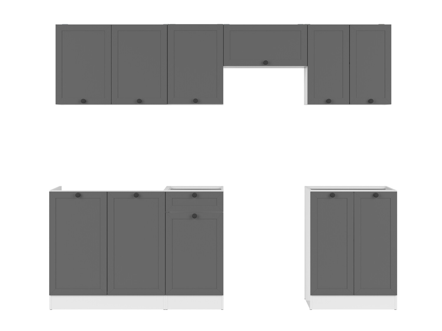 Modular kitchen set Classic Grey 120