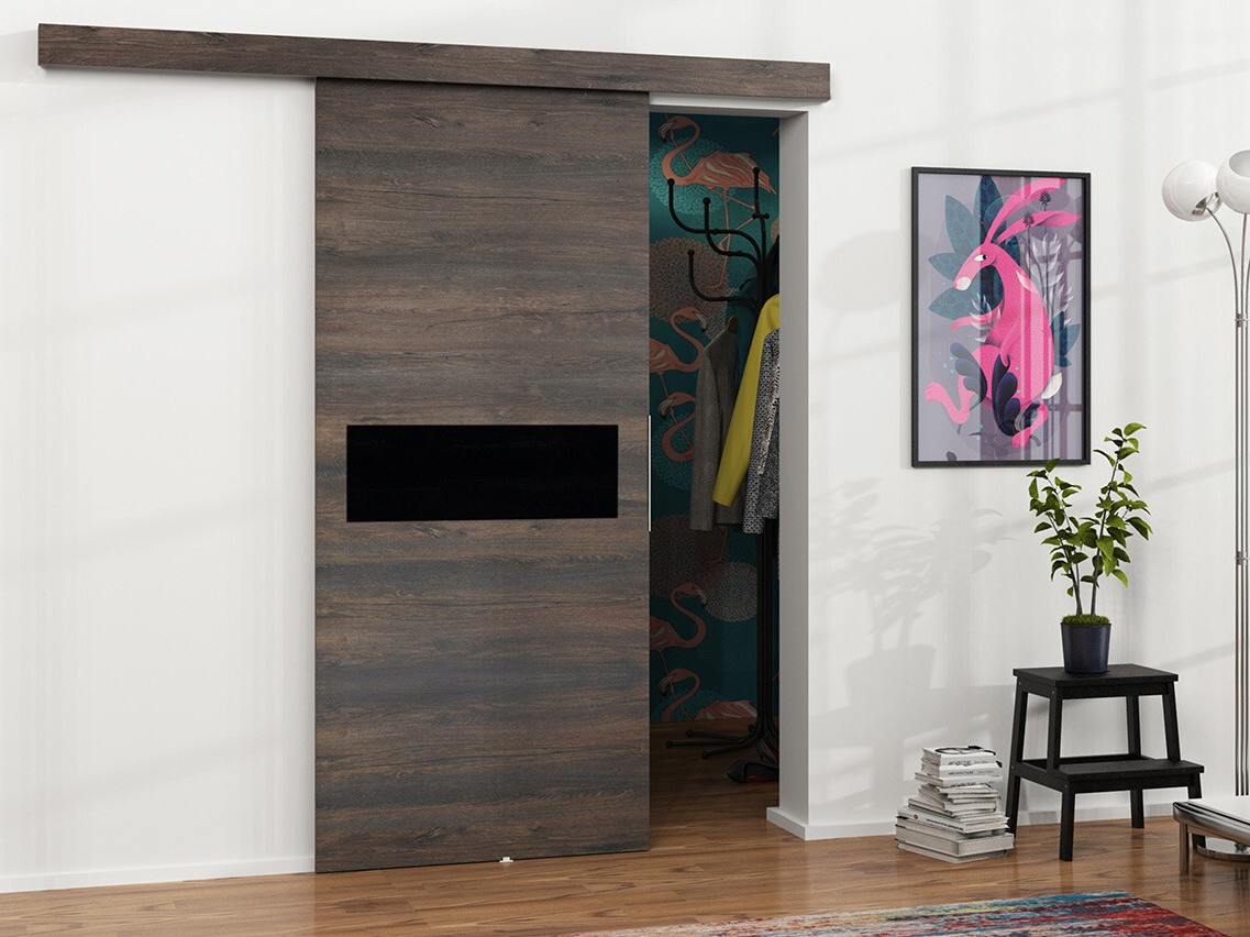Sliding door Dover 134 (Dark ash + Black)