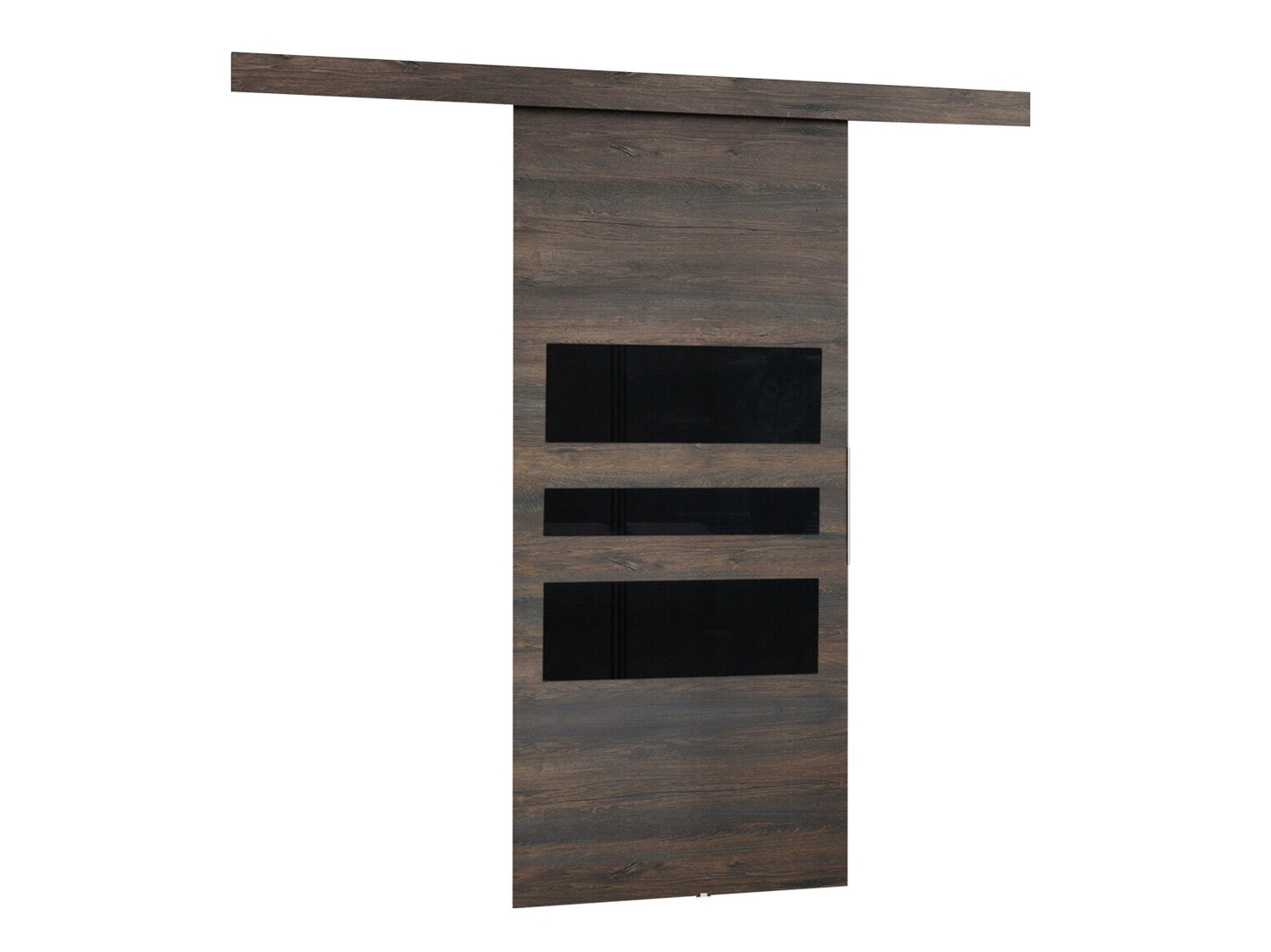 Sliding door Dover 140 (Dark ash + Black)