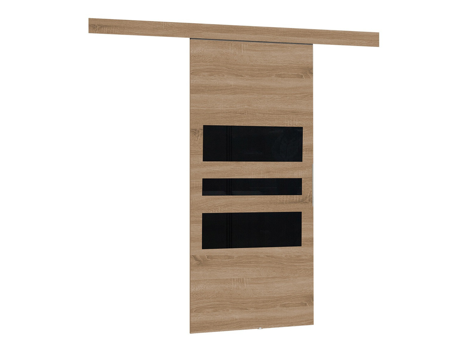 Sliding door Dover 140 (Sonoma oak + Black)