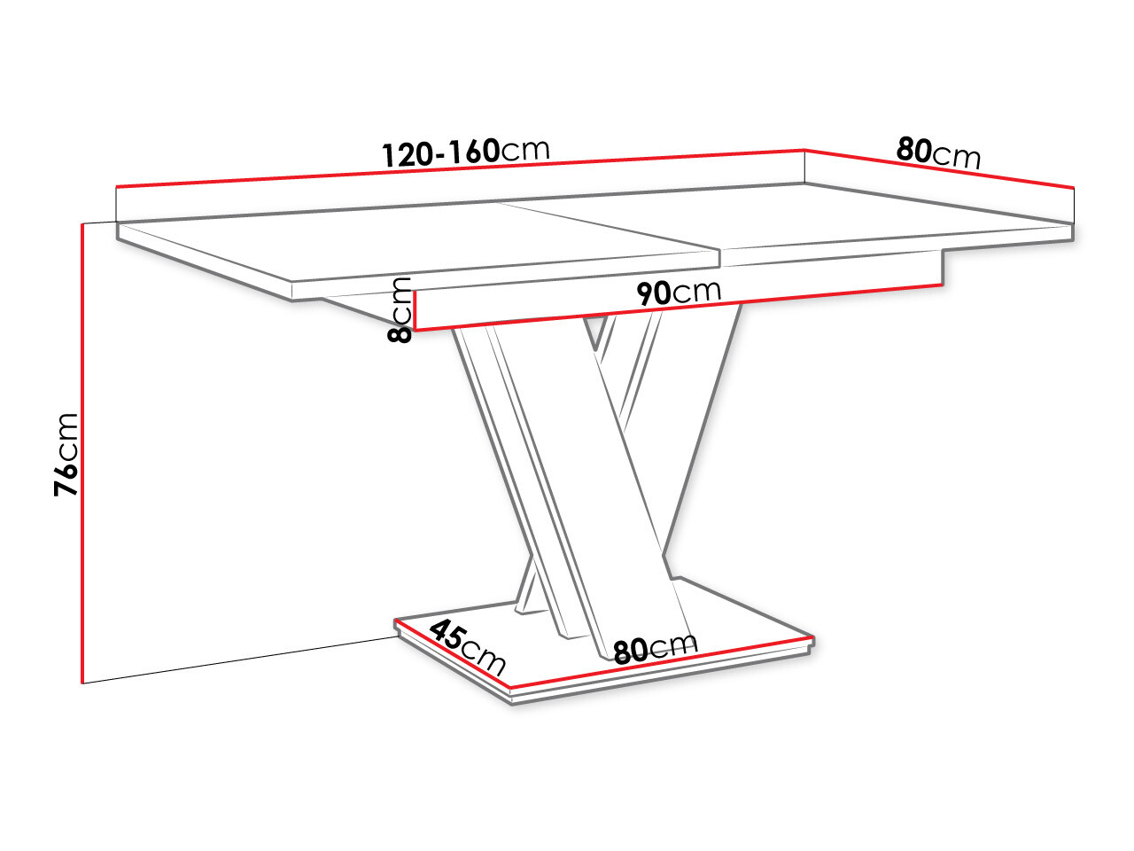 Table Musus (Glossy white)