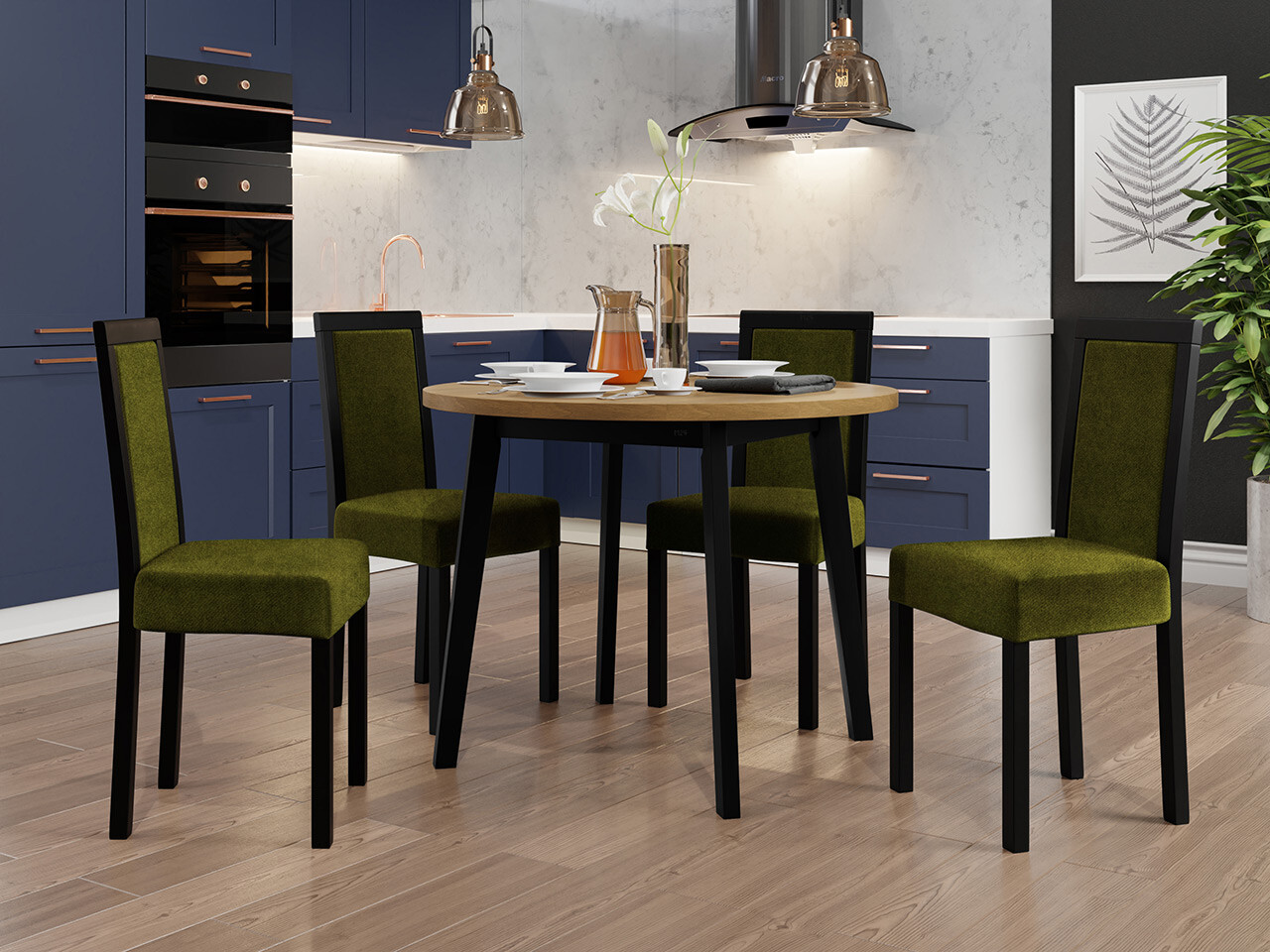 Dining set Victorville 306 (Black)