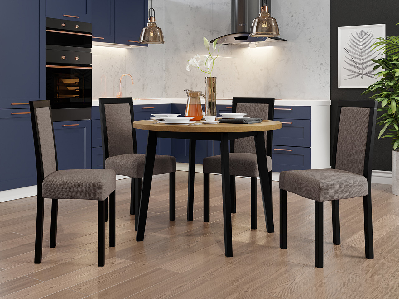 Dining set Victorville 306 (Black)