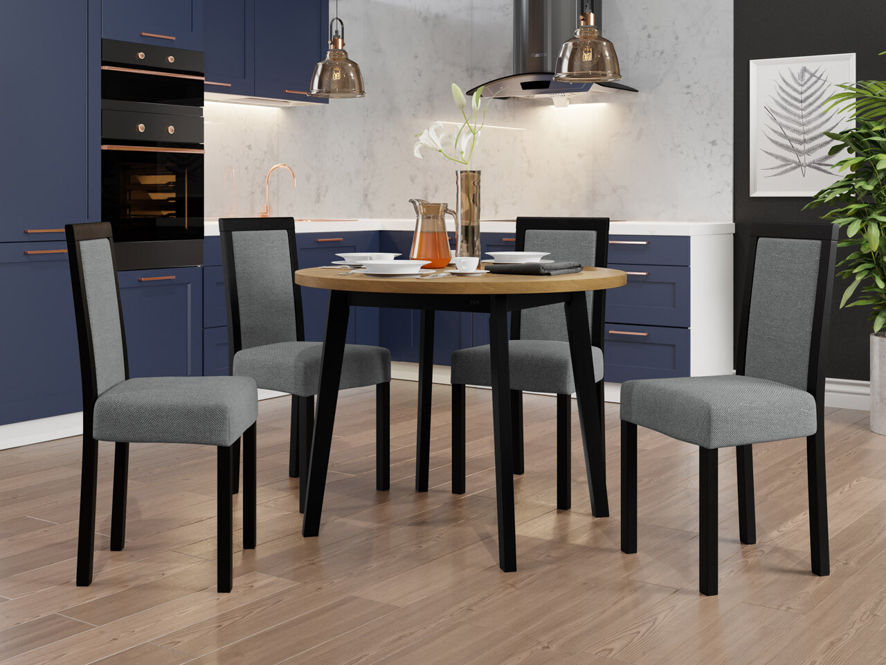 Dining set Victorville 306 (Black)