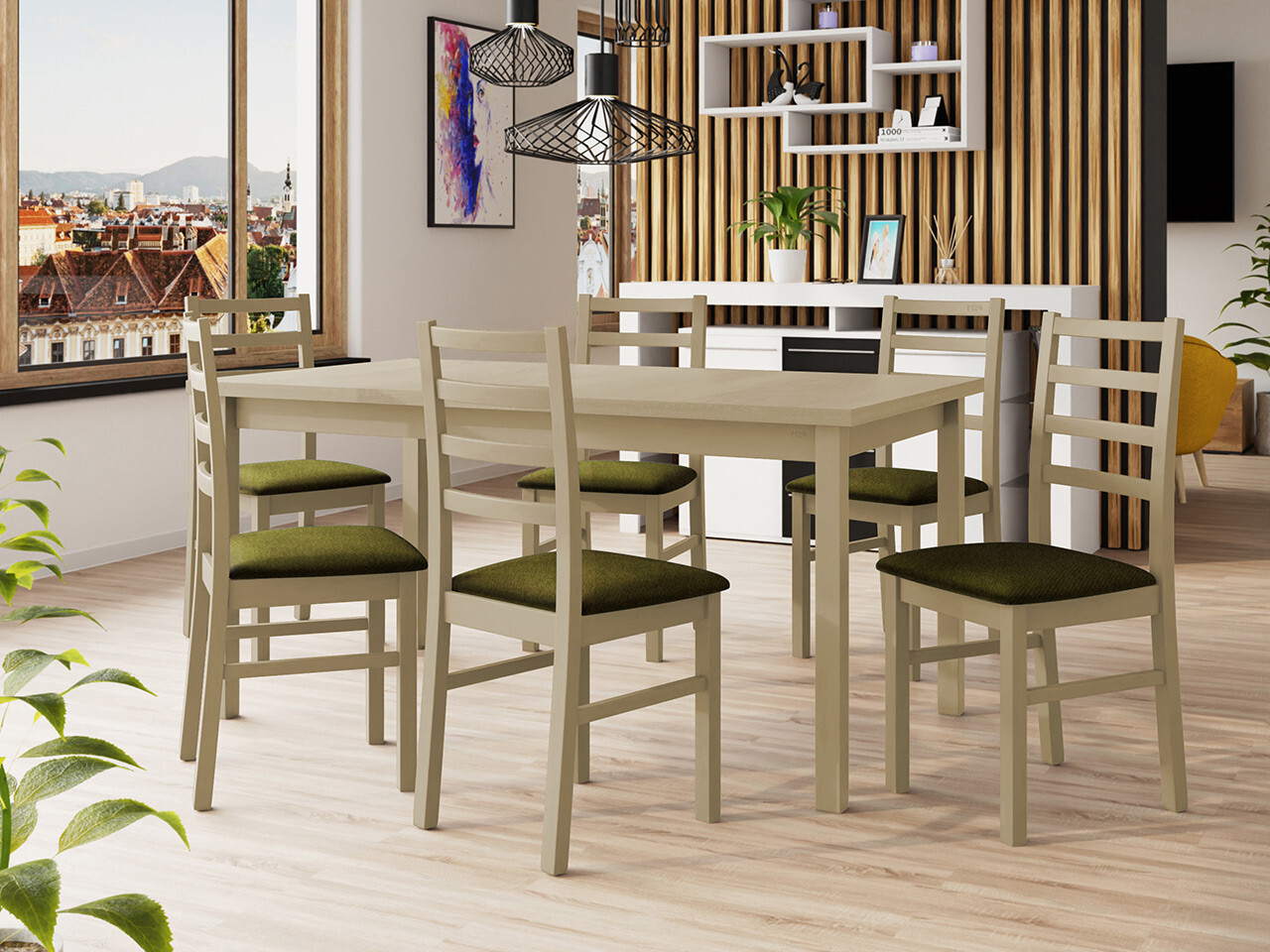 Dining set Victorville 307 (Sonoma oak)