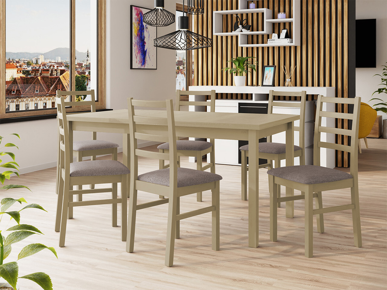 Dining set Victorville 307 (Sonoma oak)