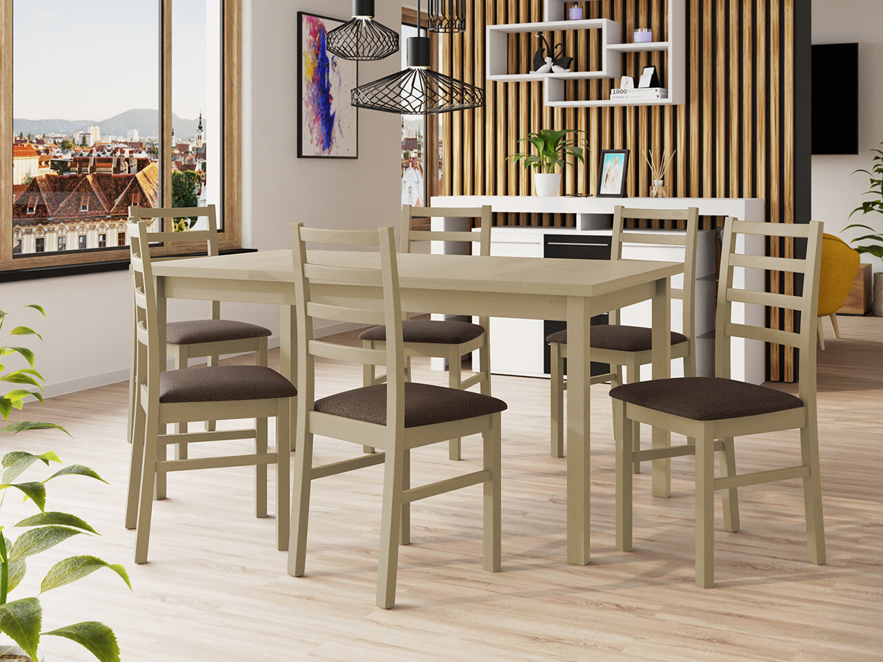 Dining set Victorville 307 (Sonoma oak)
