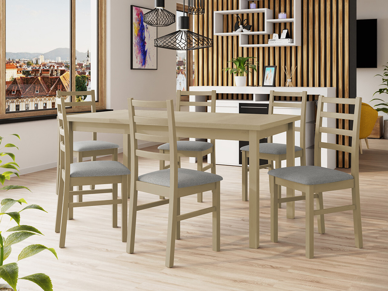 Dining set Victorville 307 (Sonoma oak)