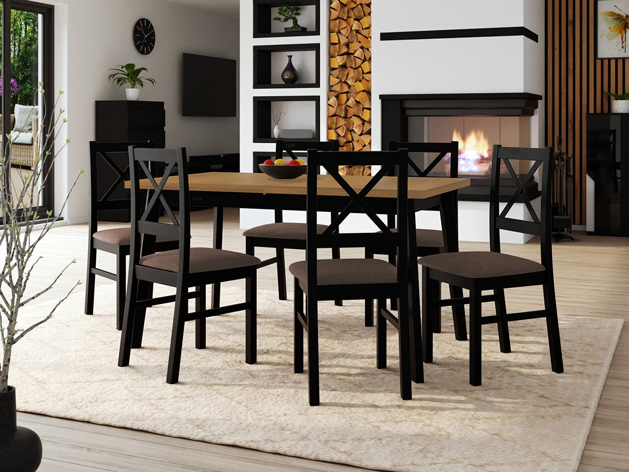 Dining set Victorville 317 (Black)