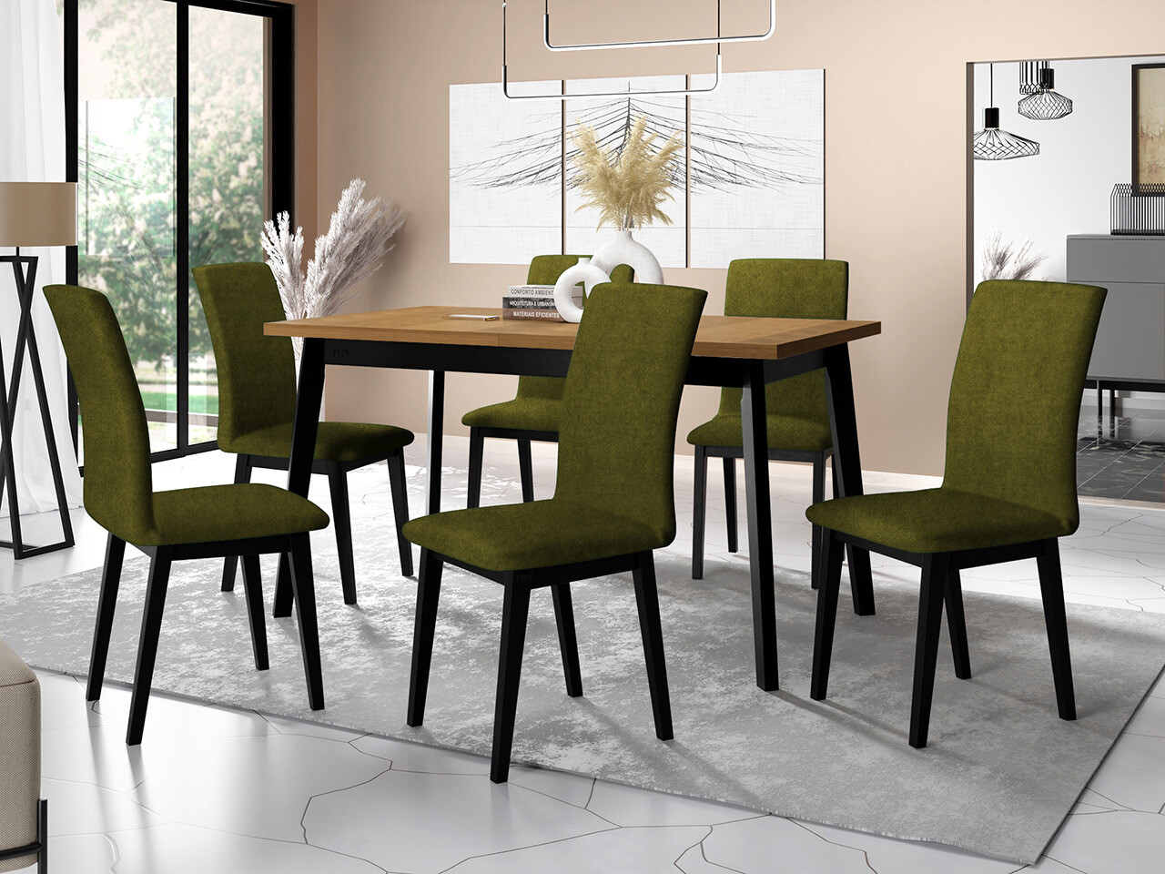 Dining set Victorville 322 (Black)