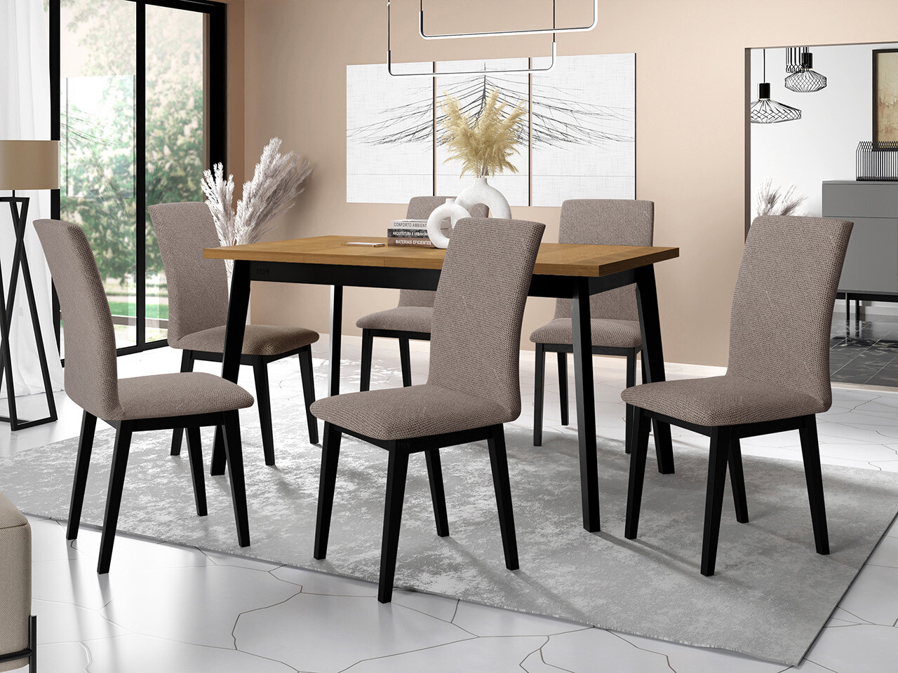 Dining set Victorville 322 (Black)