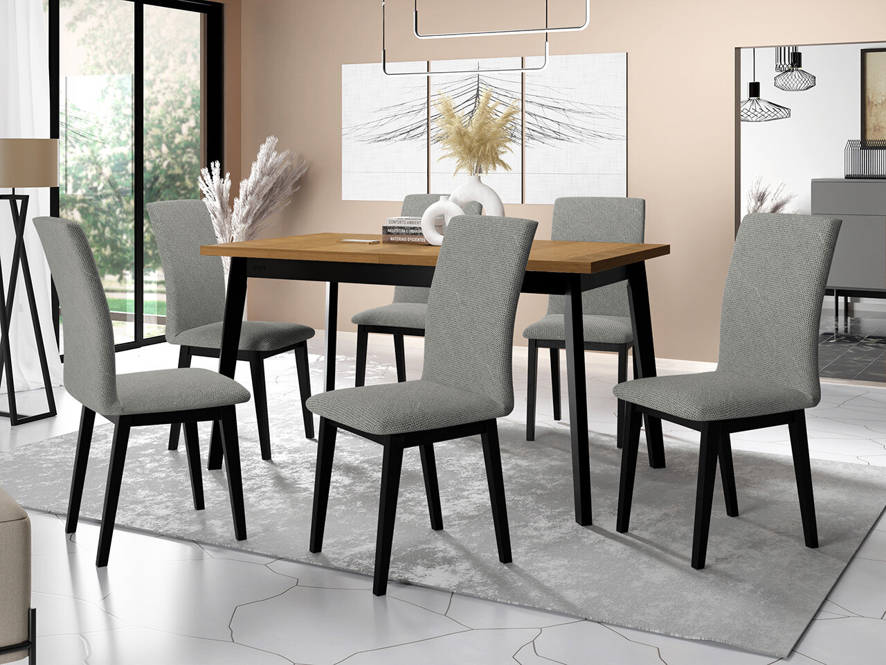 Dining set Victorville 322 (Black)