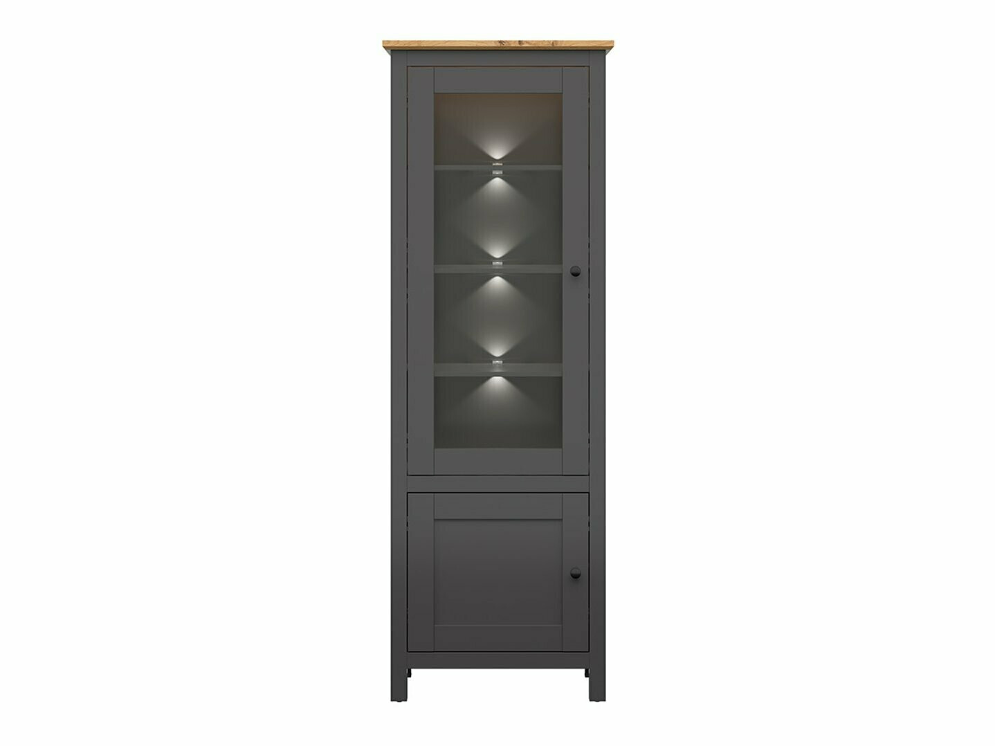 Bookcase Sordoro 113 (Graphite + Artisan oak)