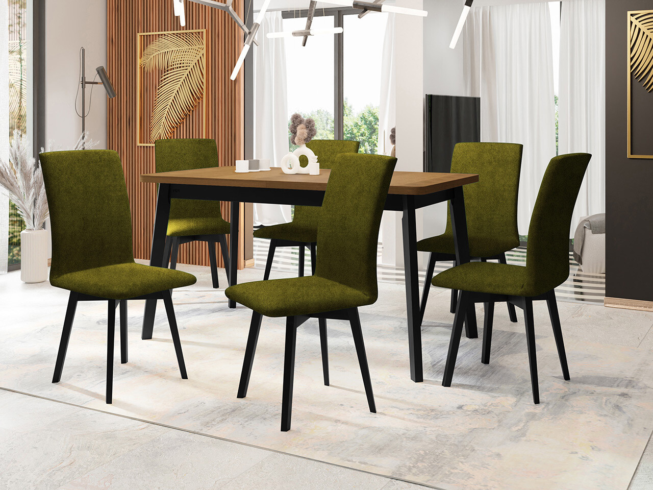 Dining set Victorville 324 (Black)