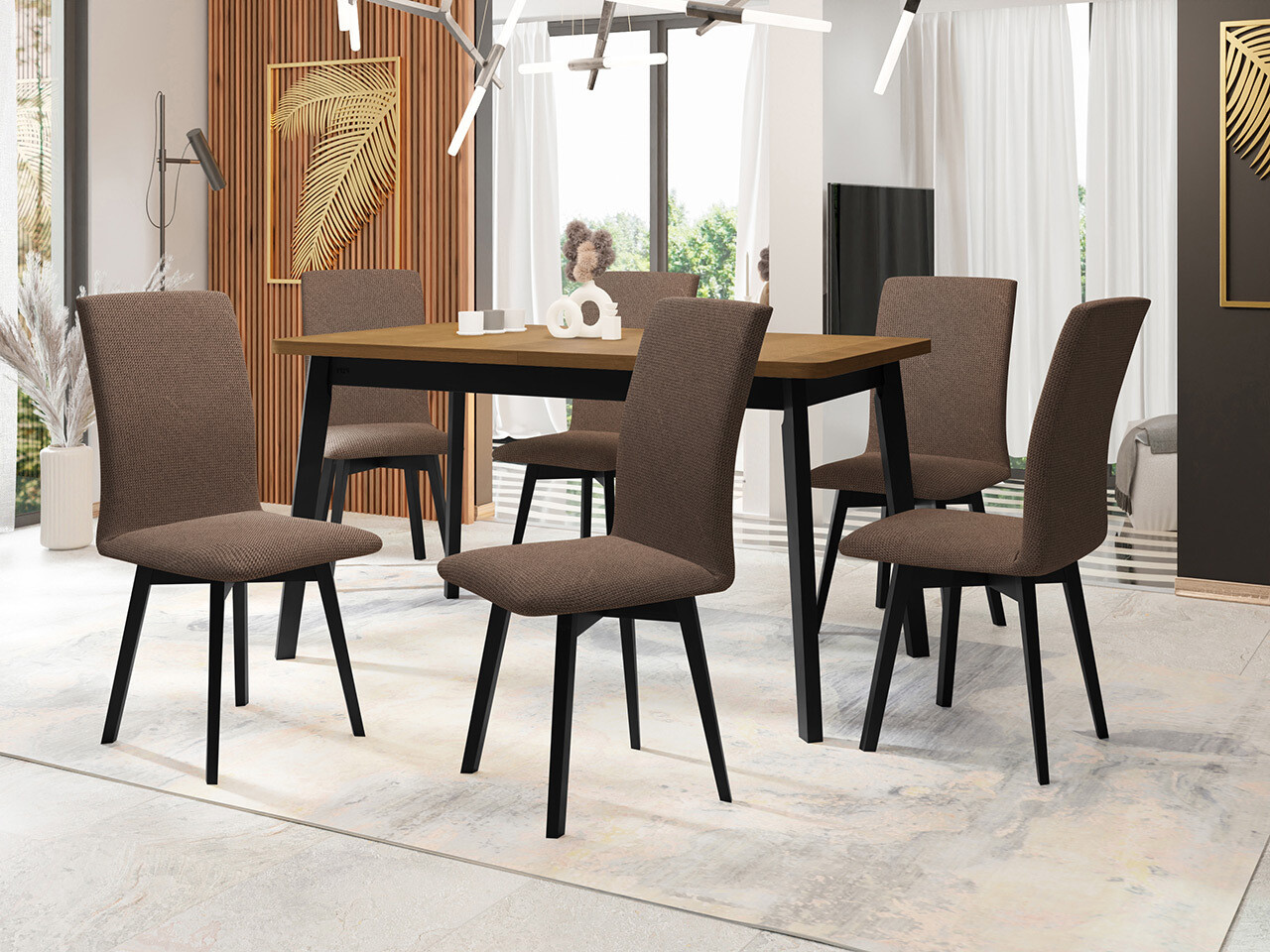 Dining set Victorville 324 (Black)