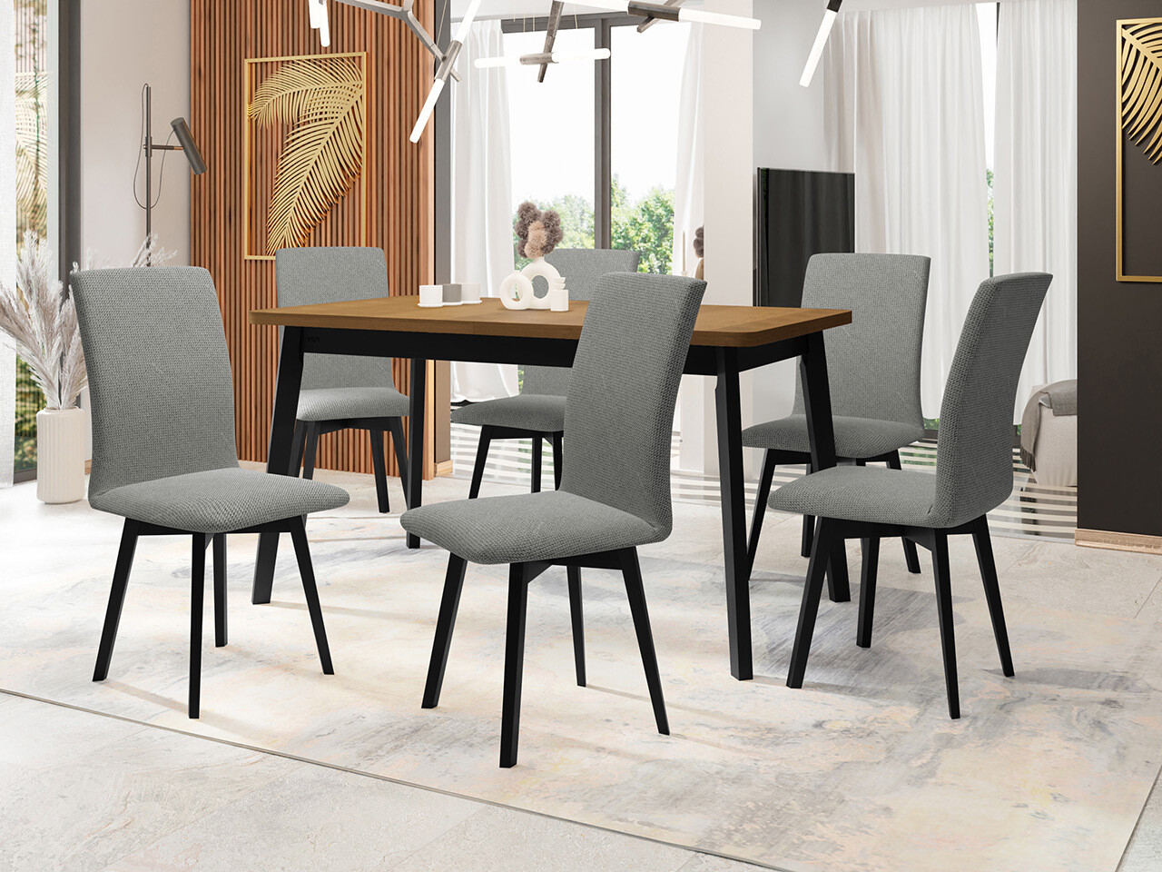 Dining set Victorville 324 (Black)