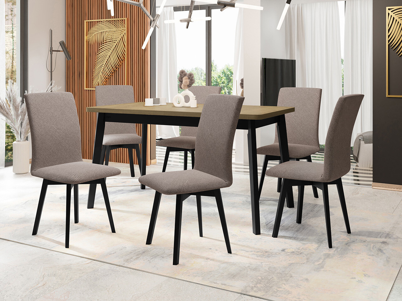 Dining set Victorville 325 (Black)