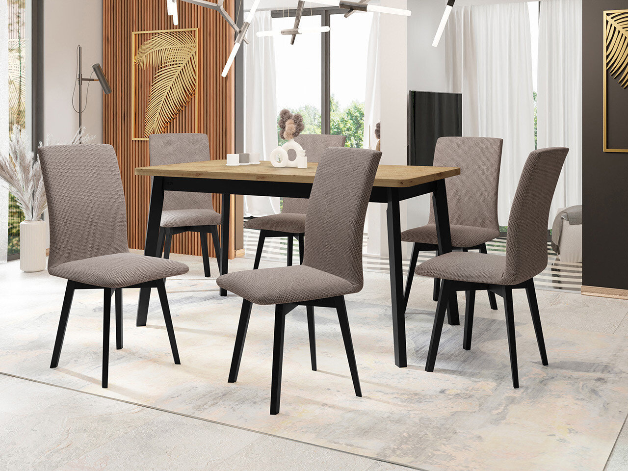 Dining set Victorville 326 (Black)